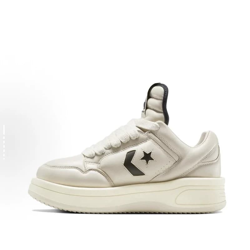 Кобрендовые кроссовки Converse x Rick Owens темно-белого цвета