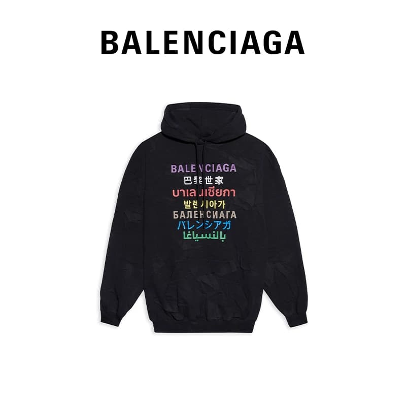 Мужской свитер Balenciaga, черный, размер XS, поступил на Taobao 23 декабря, первоначальная цена - 3000
