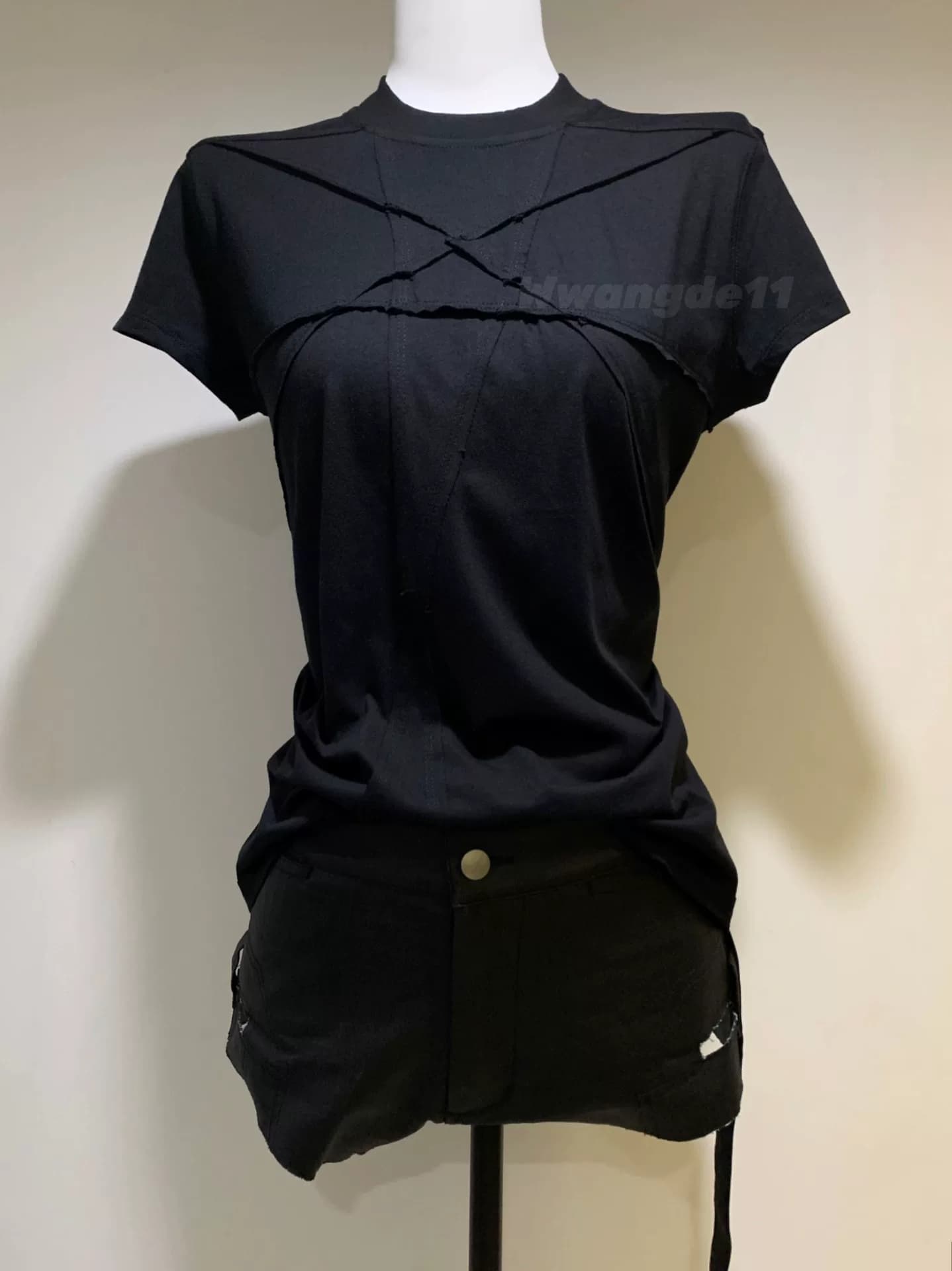 футболка с короткими рукавами rickowens/RO объемного кроя с пятиконечной звездой
