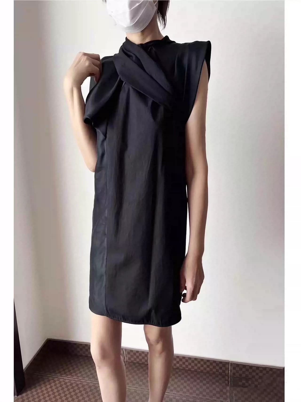 Rick owen ro fashion модное крутое шоу с асимметричным рукавом для женщин в черном цвете