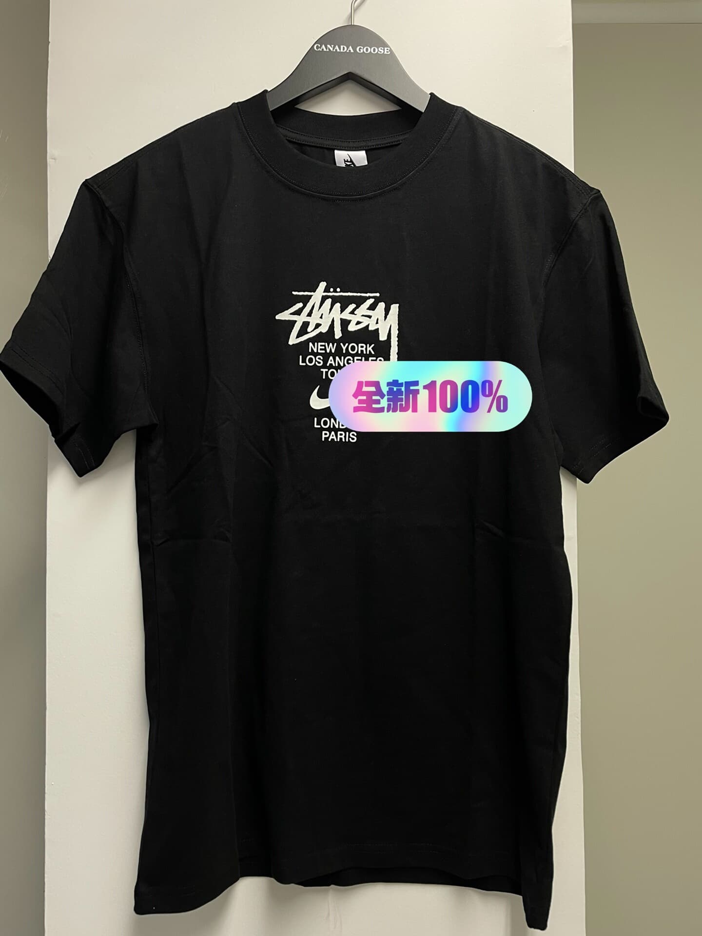 футболка с круглым вырезом и короткими рукавами с принтом nike*stussy joint ss22