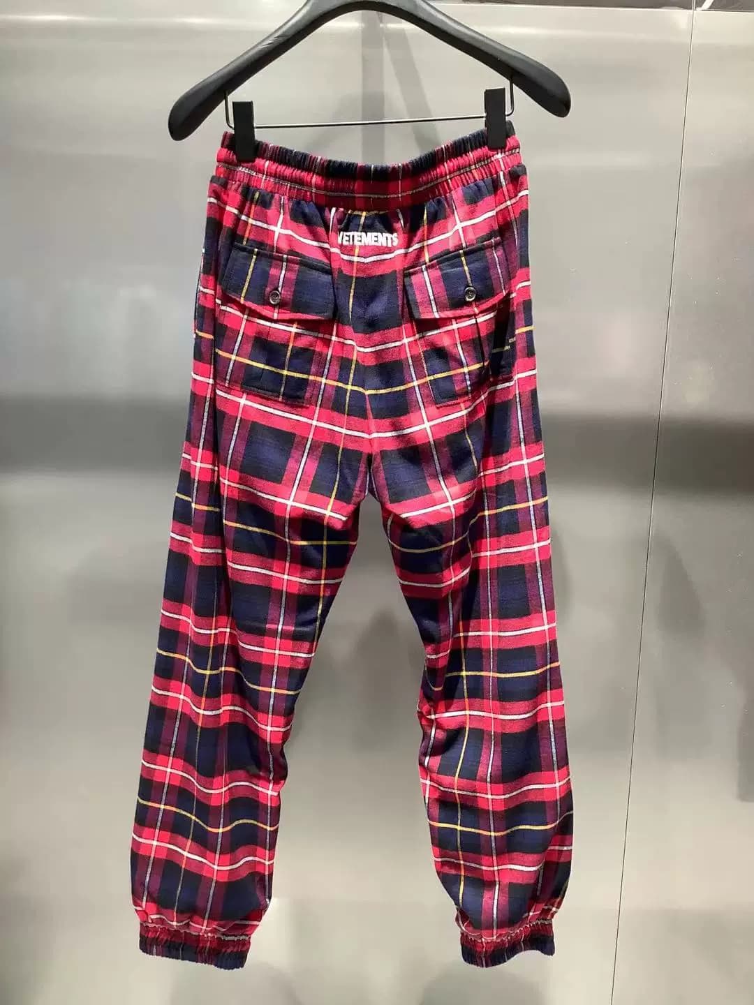 Леггинсы в клетку Personal casual vetements красный размер S