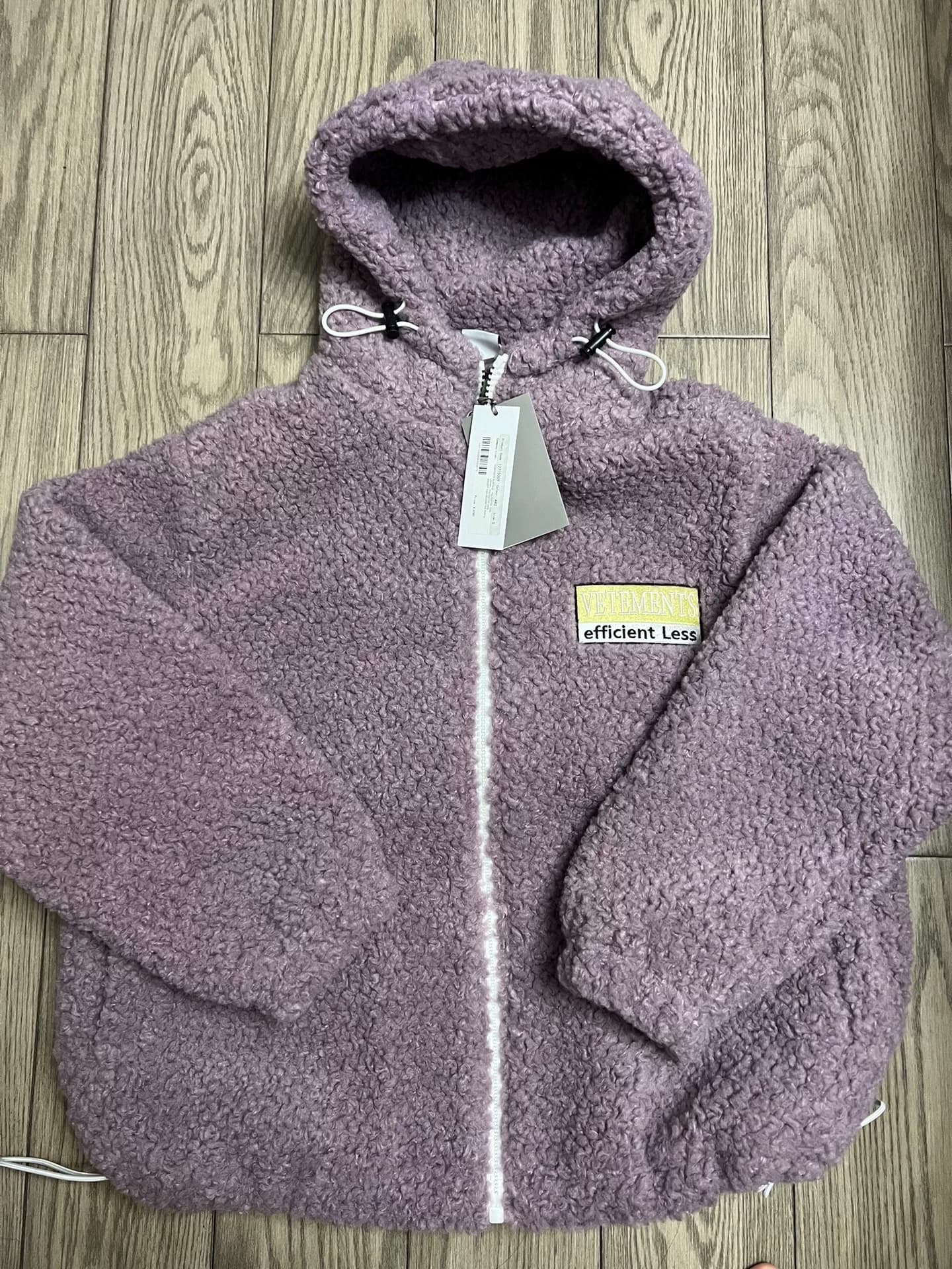 Совершенно новый прилавок VETEMENTS из натуральной кожи, прилавок с капюшоном из натуральной овечьей шерсти