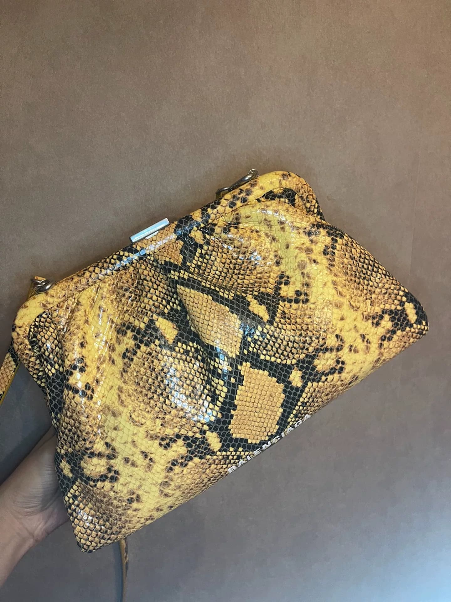 Сумка для пельменей BALENCIAGA Balenciaga из змеиной кожи