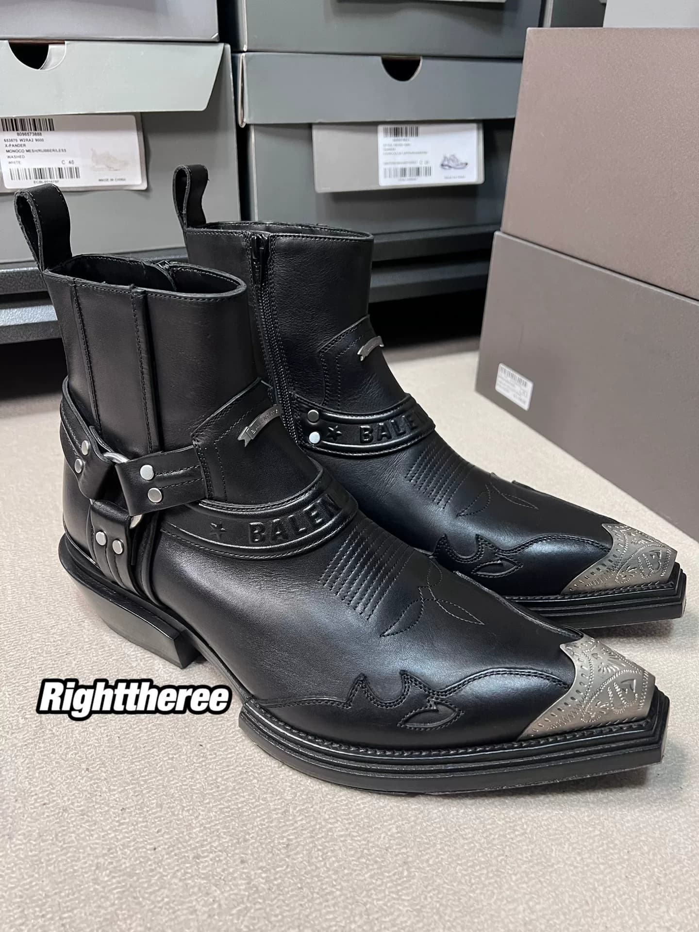 Ботинки Balenciaga Santiag с железным носком, ботинки Челси