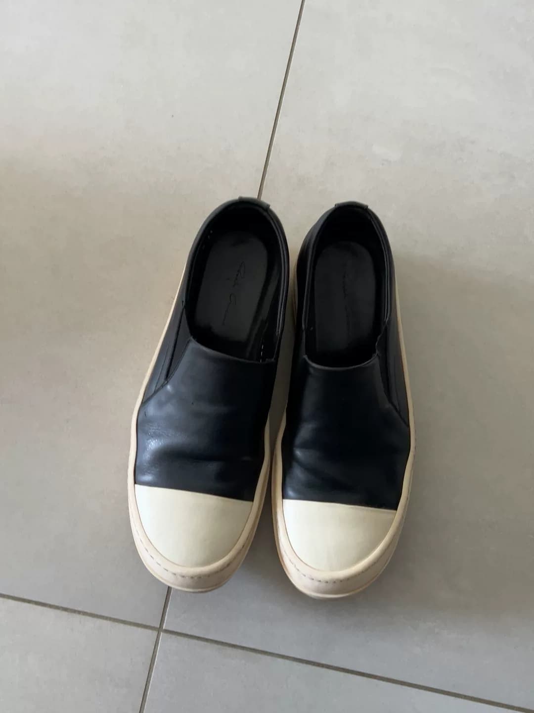 Повседневная обувь RickOwens main line из цельнокроеной кожи с низким вырезом и одной педалью