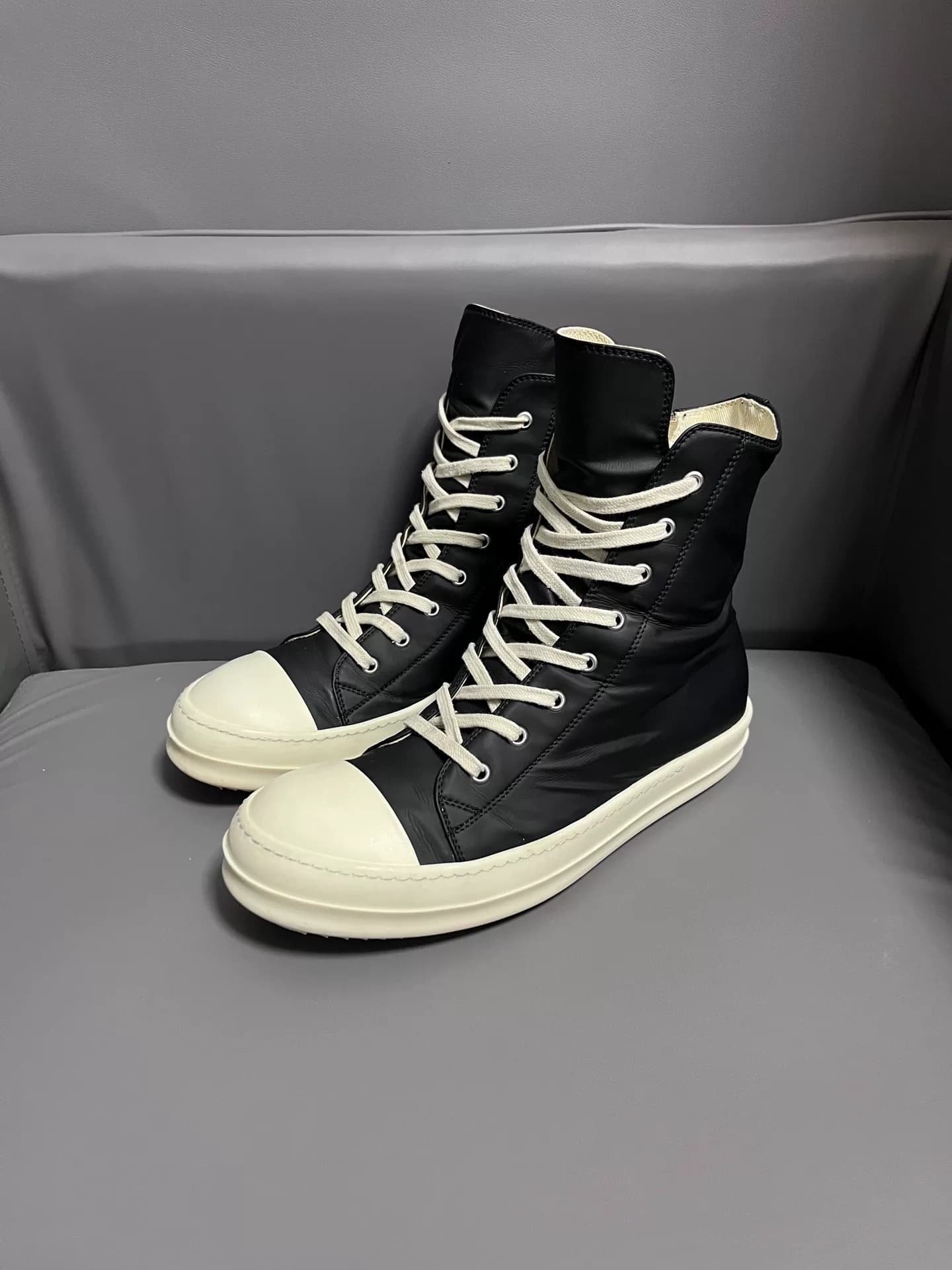 RICK OWENS черная телячья кожа 42,5 размер 2899 оранжевый