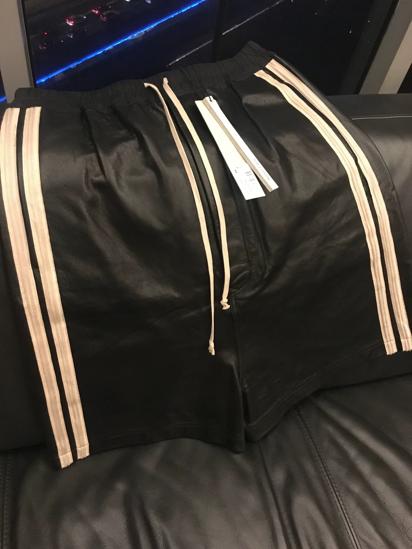 Шорты Rick Owens 14fw Moody из чистой кожи