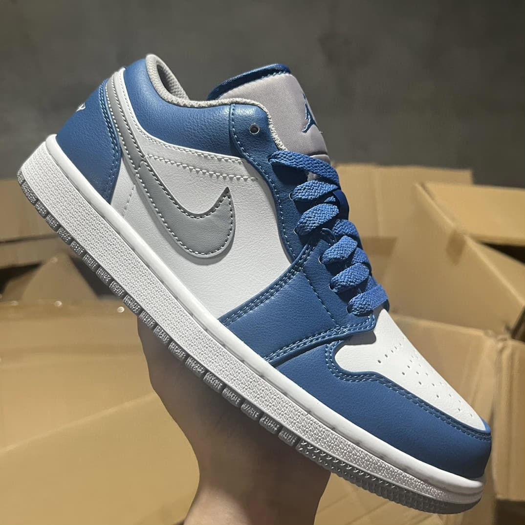 #Nike Ole genuine aj1 low белый сине-серый Артикул 553558-