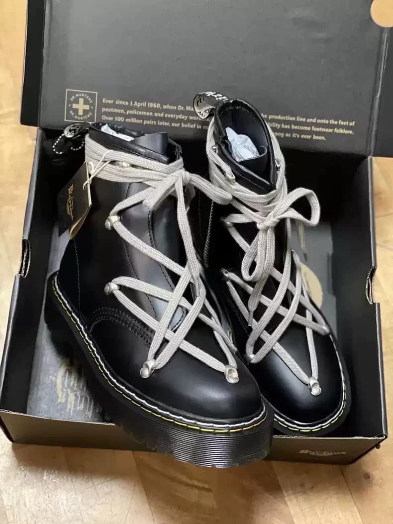 Совершенно новый продукт с бесплатной доставкой Rick Owens x Dr.Общее название Martens