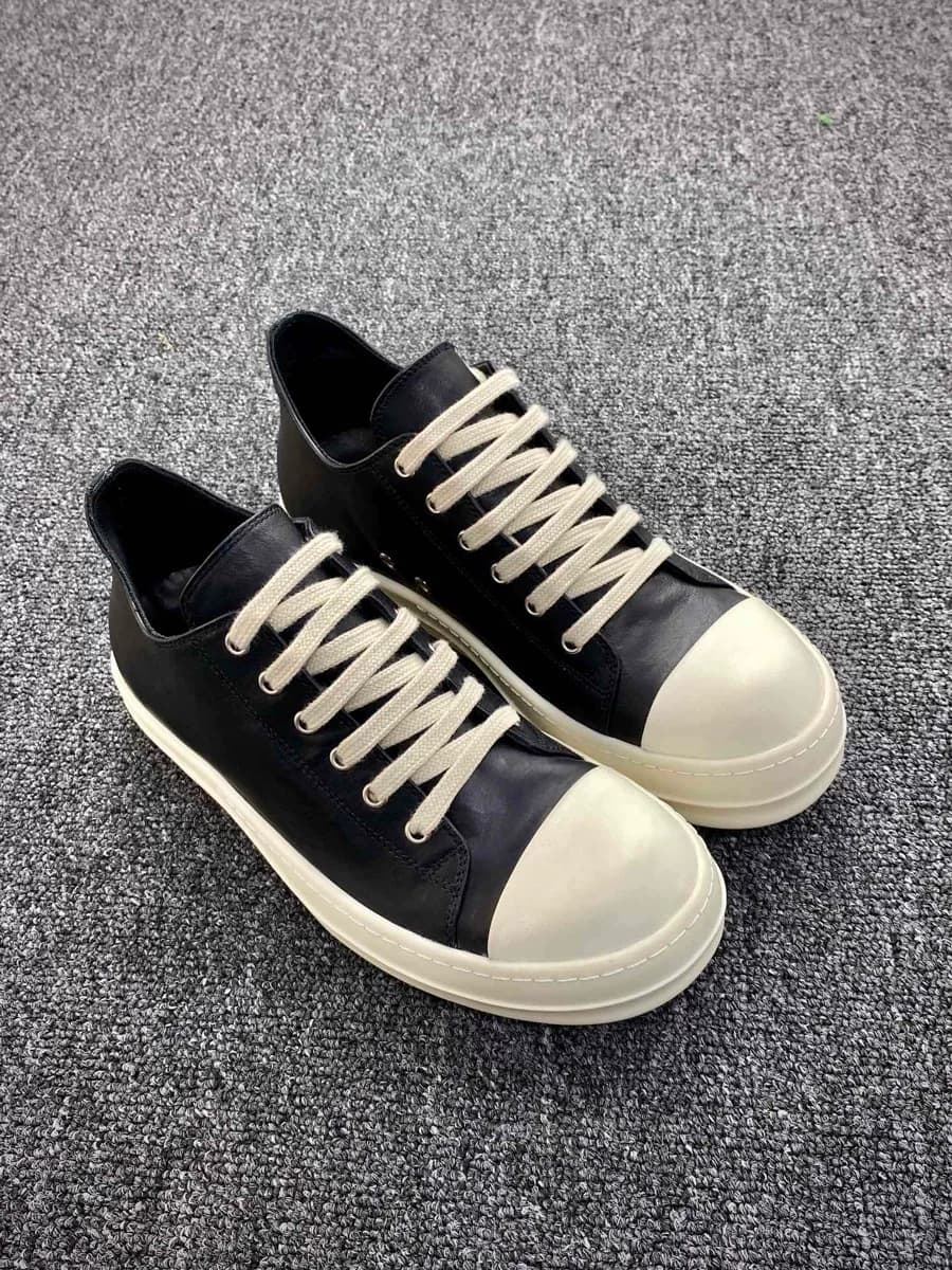Кроссовки Rick owens big Converse RO с низким берцем и кожаными вставками, размер 44, черные