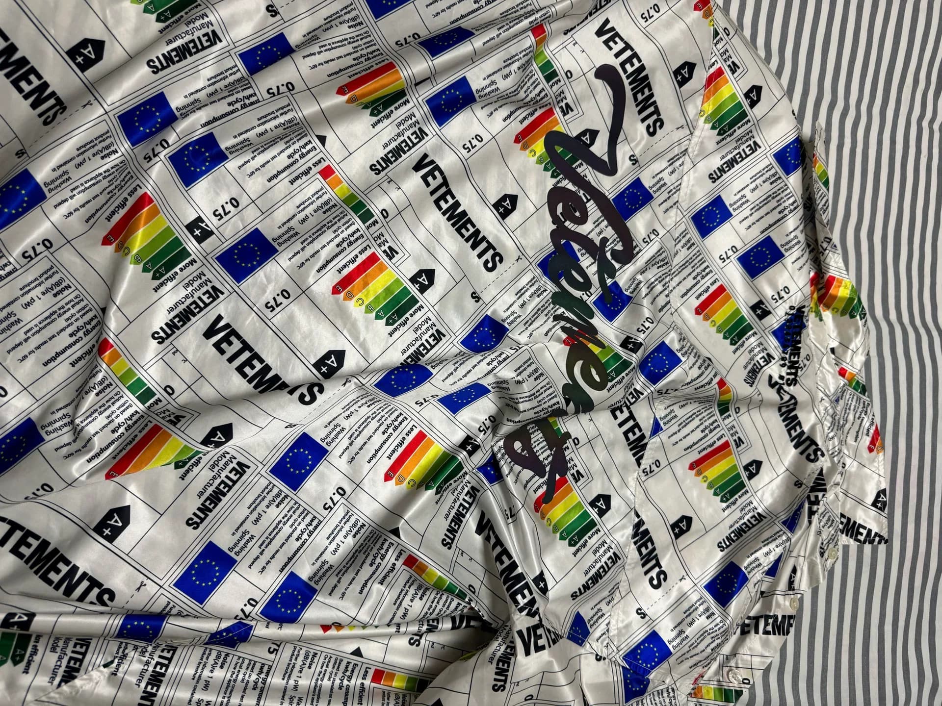 Куртка-рубашка Vetements (одинакового фасона для мужчин и женщин)