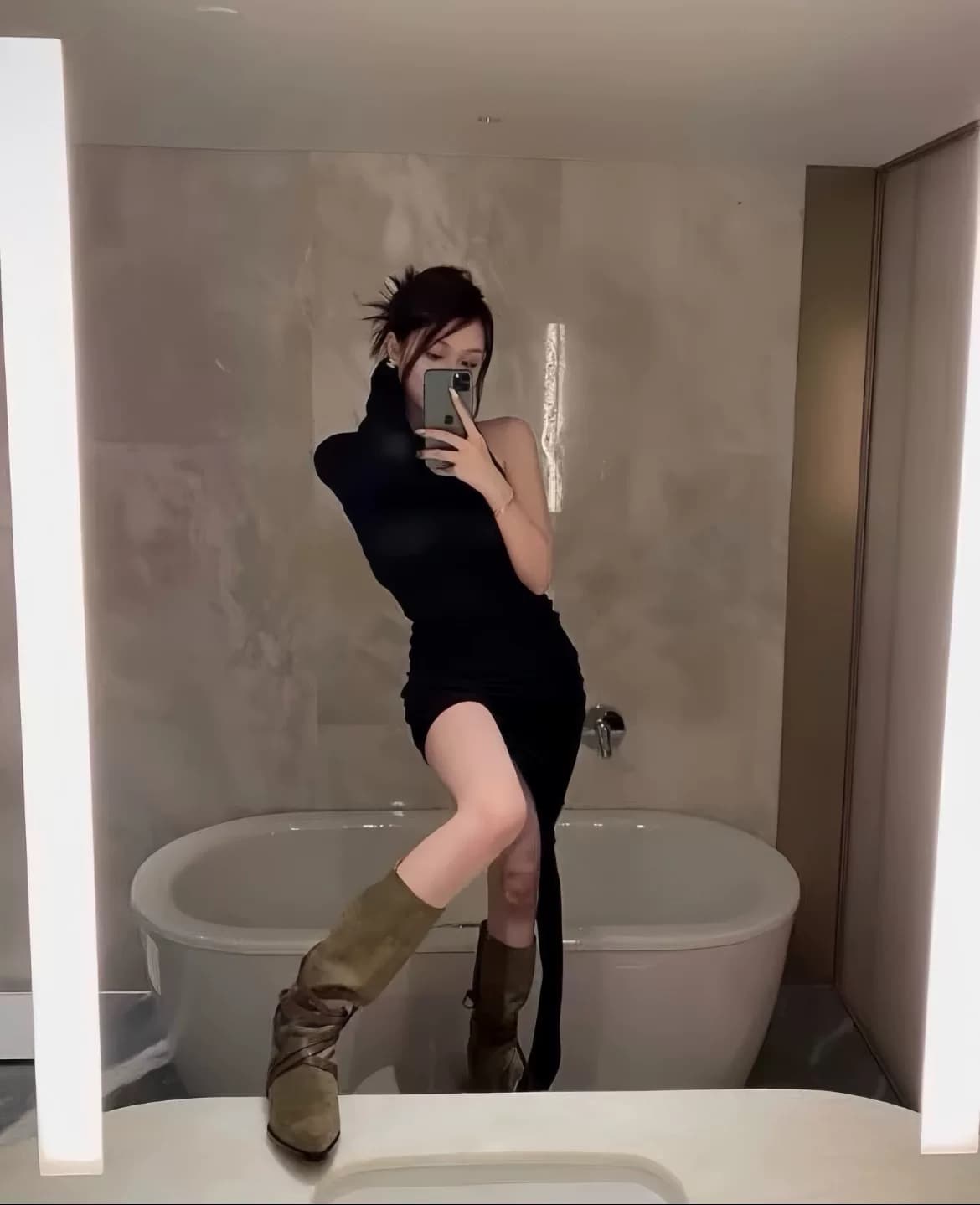 Многослойный тонкий топ с длинными рукавами Rick Owens dark pioneer с двухслойным низом