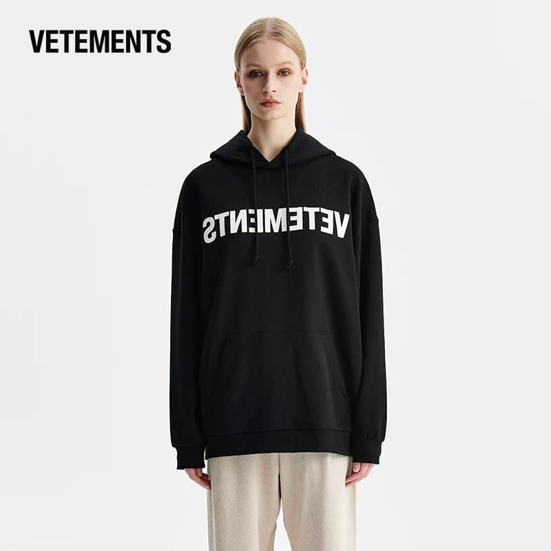 Свитер VETEMENTS, новинка, пара модных топов для мужчин и женщин, свободный повседневный свитер с капюшоном 63521001