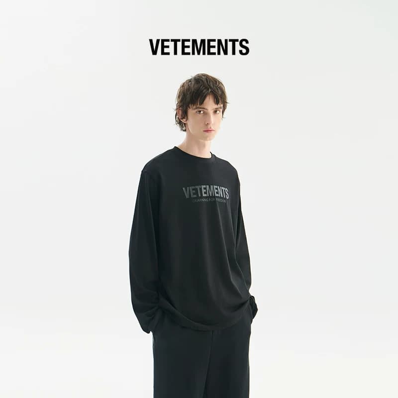 Новые осенне-зимние свитера VETEMENTS для мужчин и женщин оверсайз, свободный пуловер с круглым вырезом, свитер 34550010