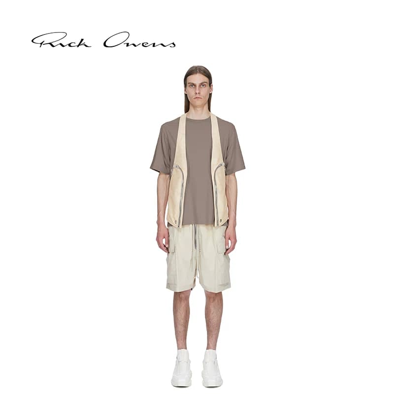 【Специальное предложение】 Мужская классическая трикотажная футболка из хлопка темно-серого цвета от RICK OWENS