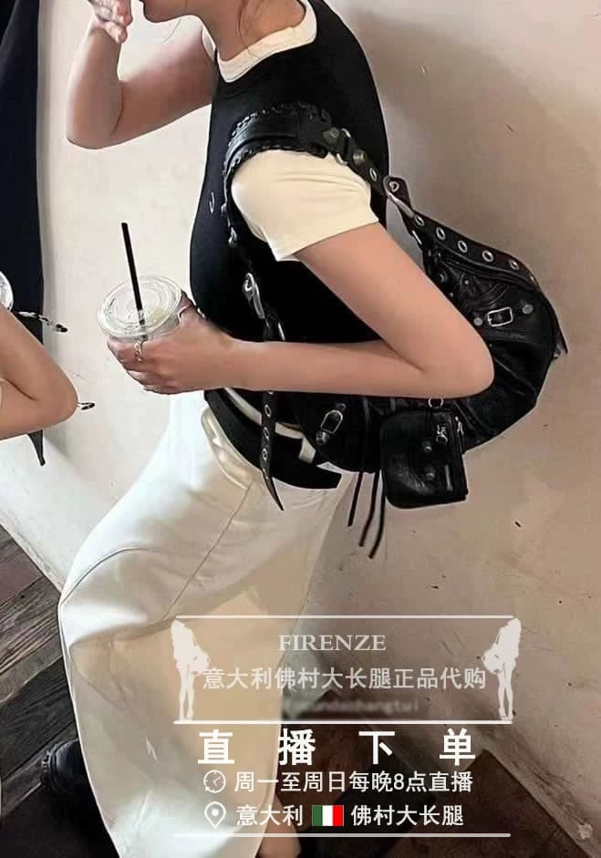 【Проверка поддержки】 Мотоциклетная сумка Balenciaga Balenciaga Le cagoleXS из крокодиловой кожи со стразами Balenciaga Le cagoleXS