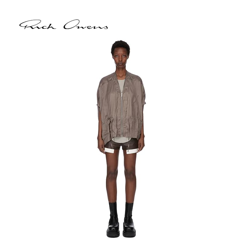 【Специальное предложение】 Женские шорты RICK OWENS из красного тумана, сандалового дерева и фиолетовой кожи-кокона.