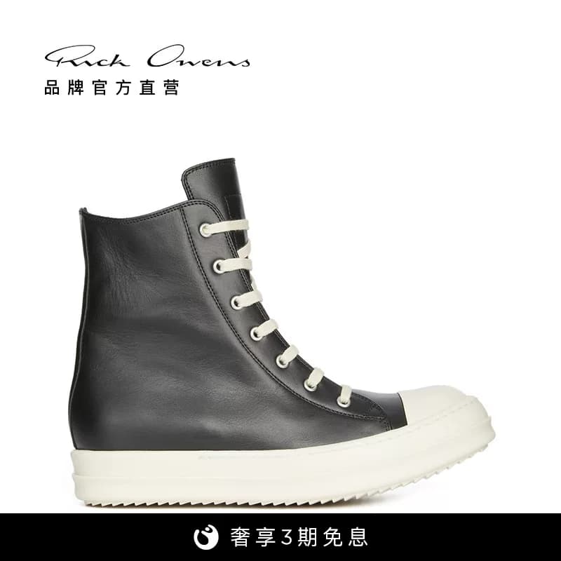 RICK OWENS/ повседневные женские кроссовки Rick OWENS из натуральной телячьей кожи с высоким берцем