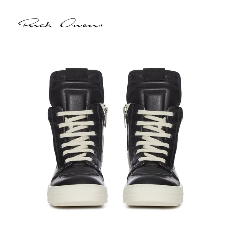 RICK OWENS Rick OWENS Baby BABYGEO - черные кроссовки с высоким берцем для бега