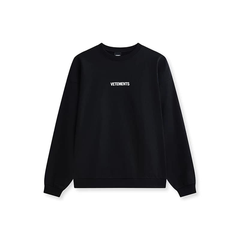 Пуловер с круглым вырезом в рубчик для мужчин и женщин VETEMENTS new burst printing craft 301446