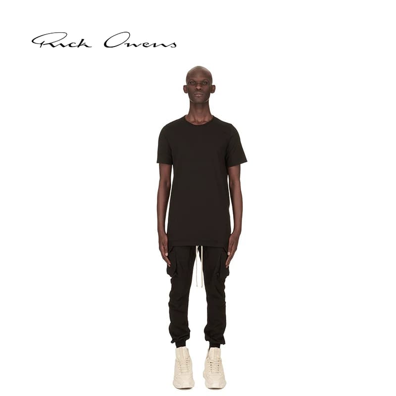 Мужские черные брюки из плотного трикотажа RICK OWENS DRKSHDW