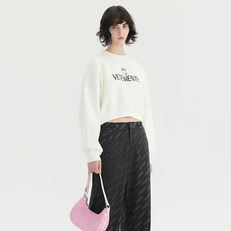 Модный повседневный пуловер с круглым вырезом и открытыми плечами от VETEMENTS, женский свитер 301446