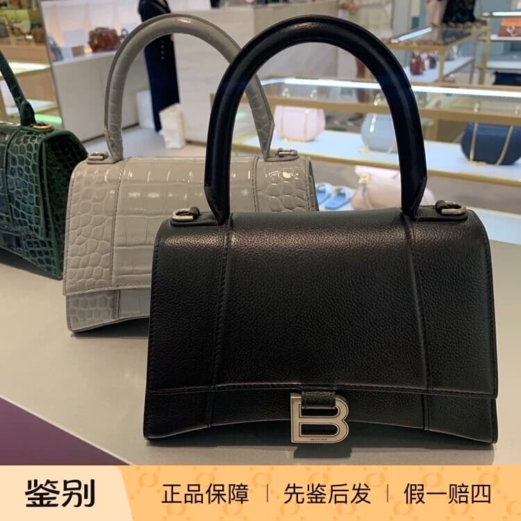 Spot Balenciaga Balenciaga новая женская сумка песочные часы из воловьей кожи с тиснением простого плетения на одно плечо