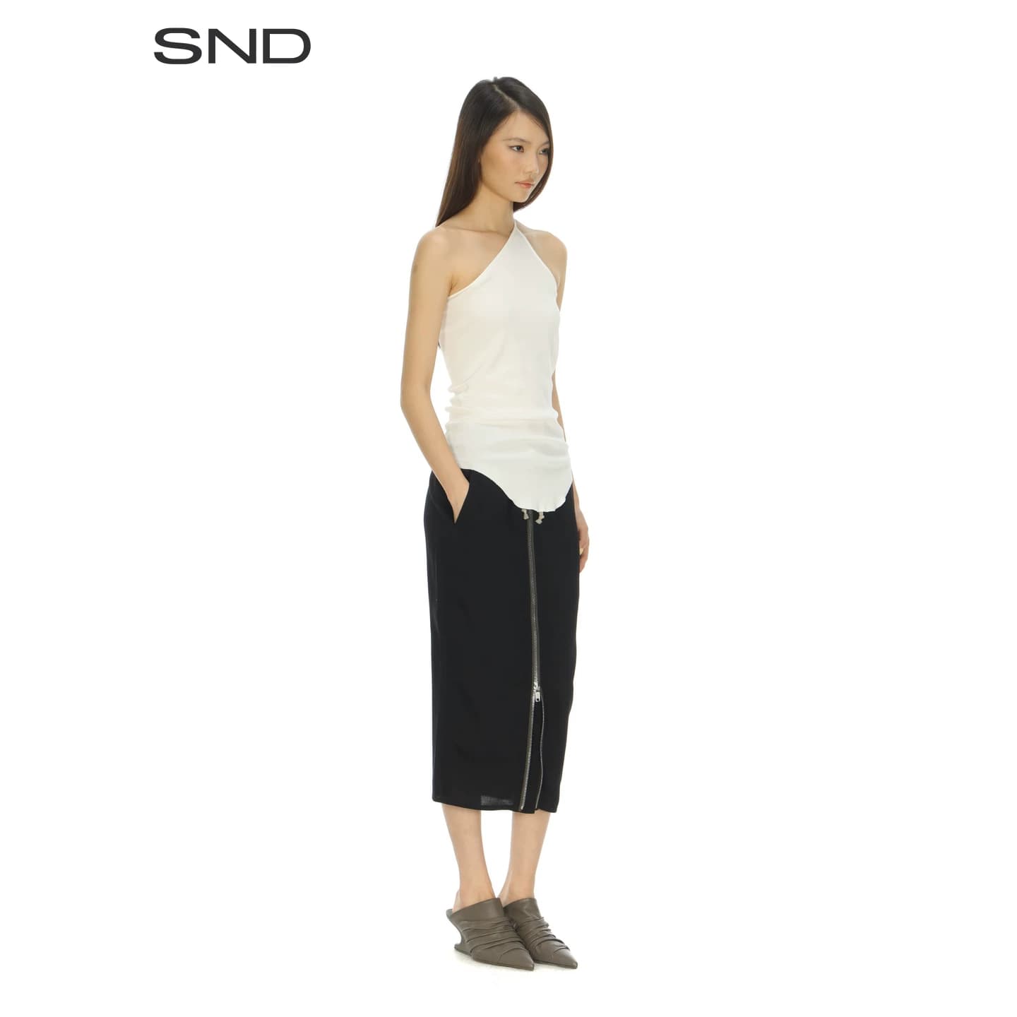 【Дизайнерский бренд RICK OWENS】 Женская блузка на одно плечо SND PS26