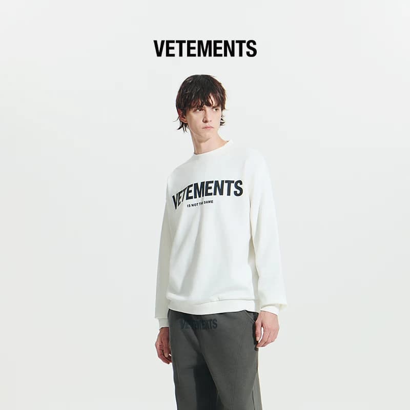 Свитер VETEMENTS, новый тренд для мужских и женских пар, свободный пуловер с круглым вырезом и длинными рукавами 64520013