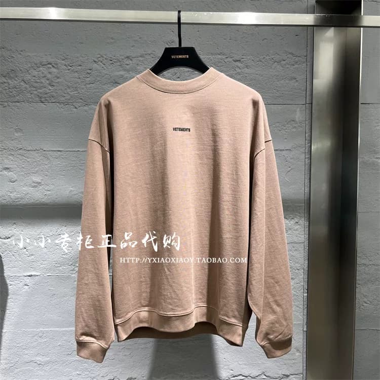 Мужской и женский повседневный свитер с круглым вырезом и принтом VETEMENTS Witt Meng counter из натуральной кожи 24 весеннего сезона 34120006