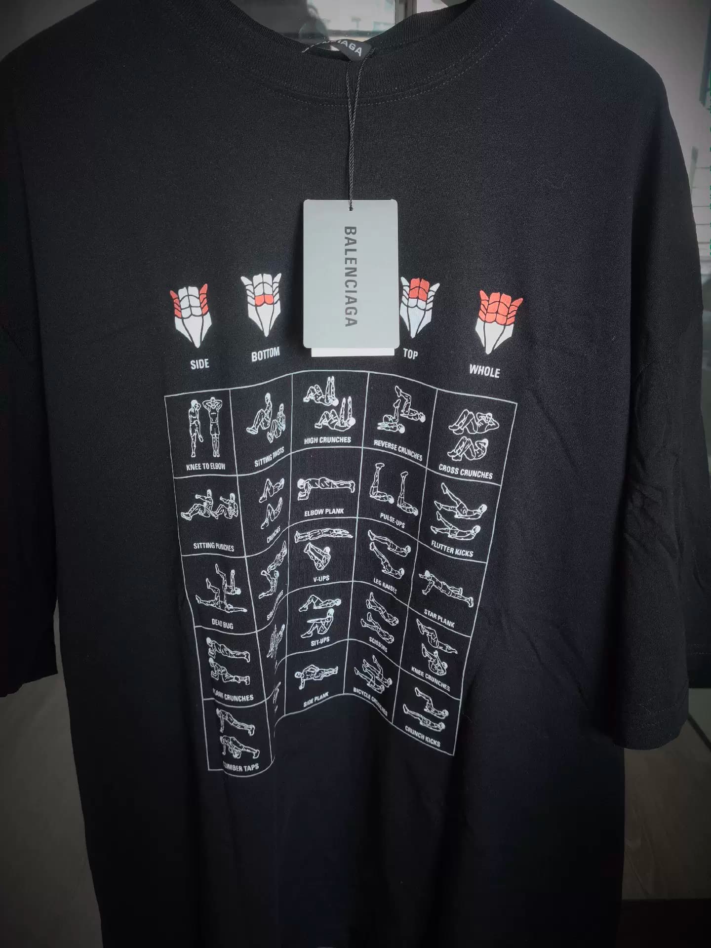 Balenciaga Баленсиага, футболка с коротким рукавом без принта, спортивный принт, размер M