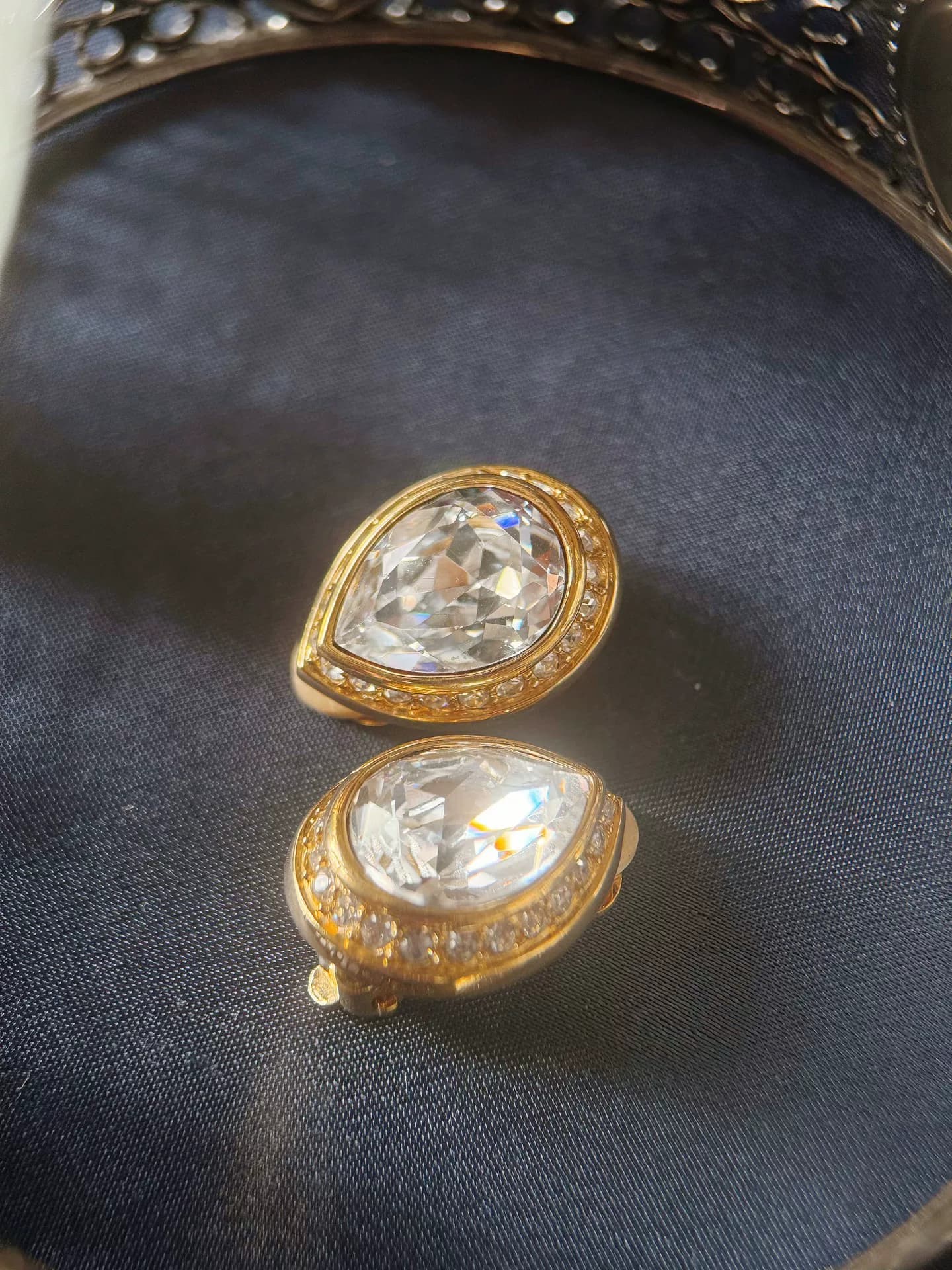 【винтажный зажим для ушей】 Swarovski Middle Swan ear clip Spot Бесплатная доставка