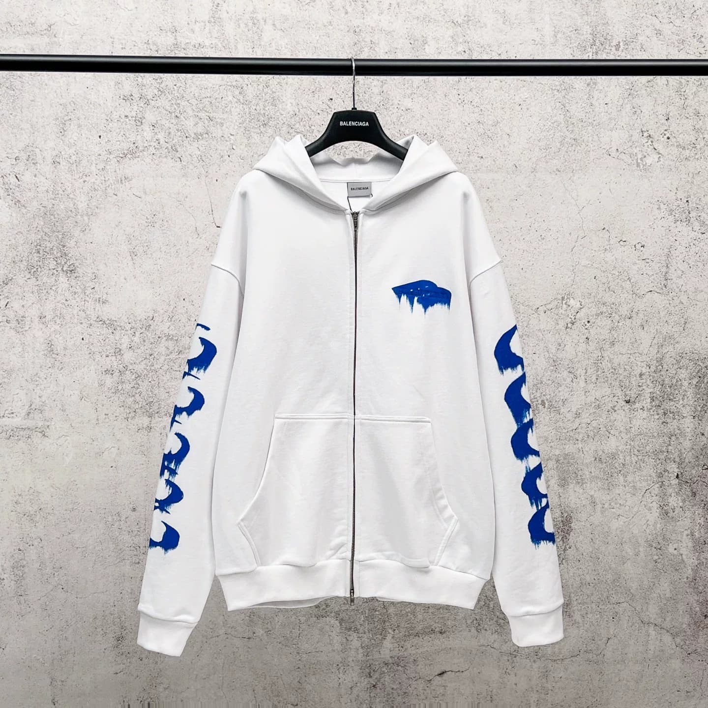 Топовая версия!BALENCI*GA/Прямой принт Balenciaga с буквенной вышивкой на груди