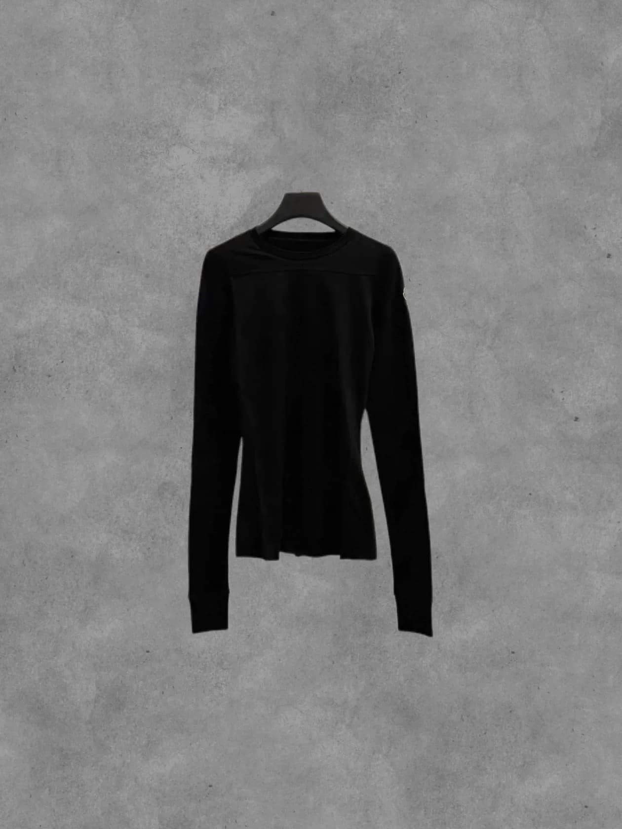 Черная рубашка с длинными рукавами Rick Owens x Mo