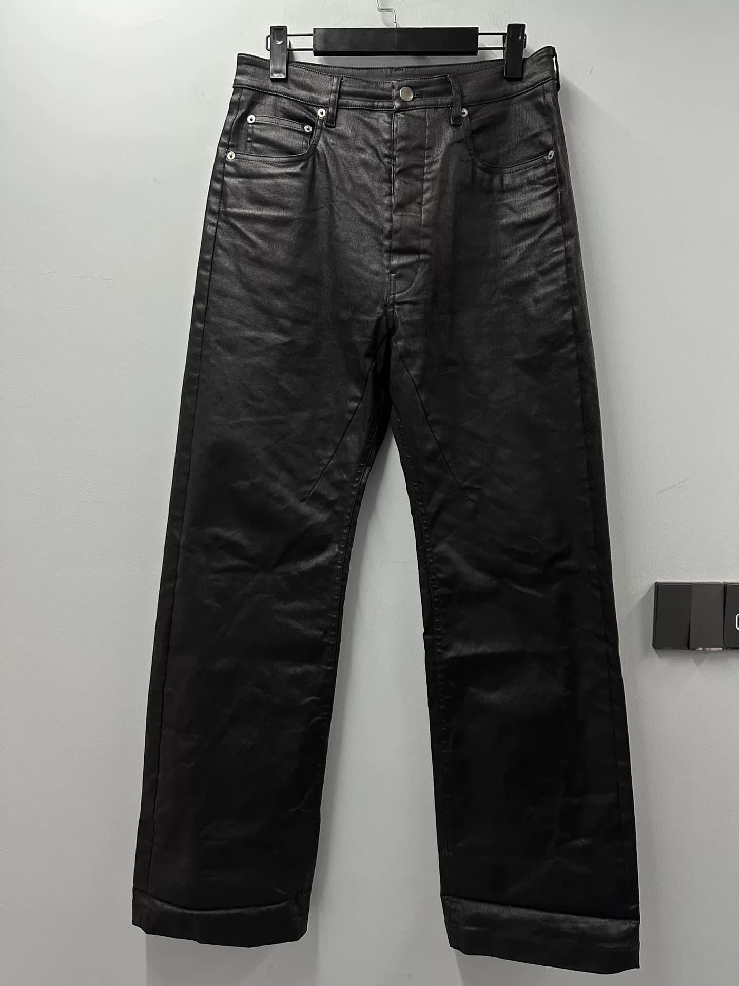 Джинсы Rick owens geth из яркой восковой джинсовой ткани sct