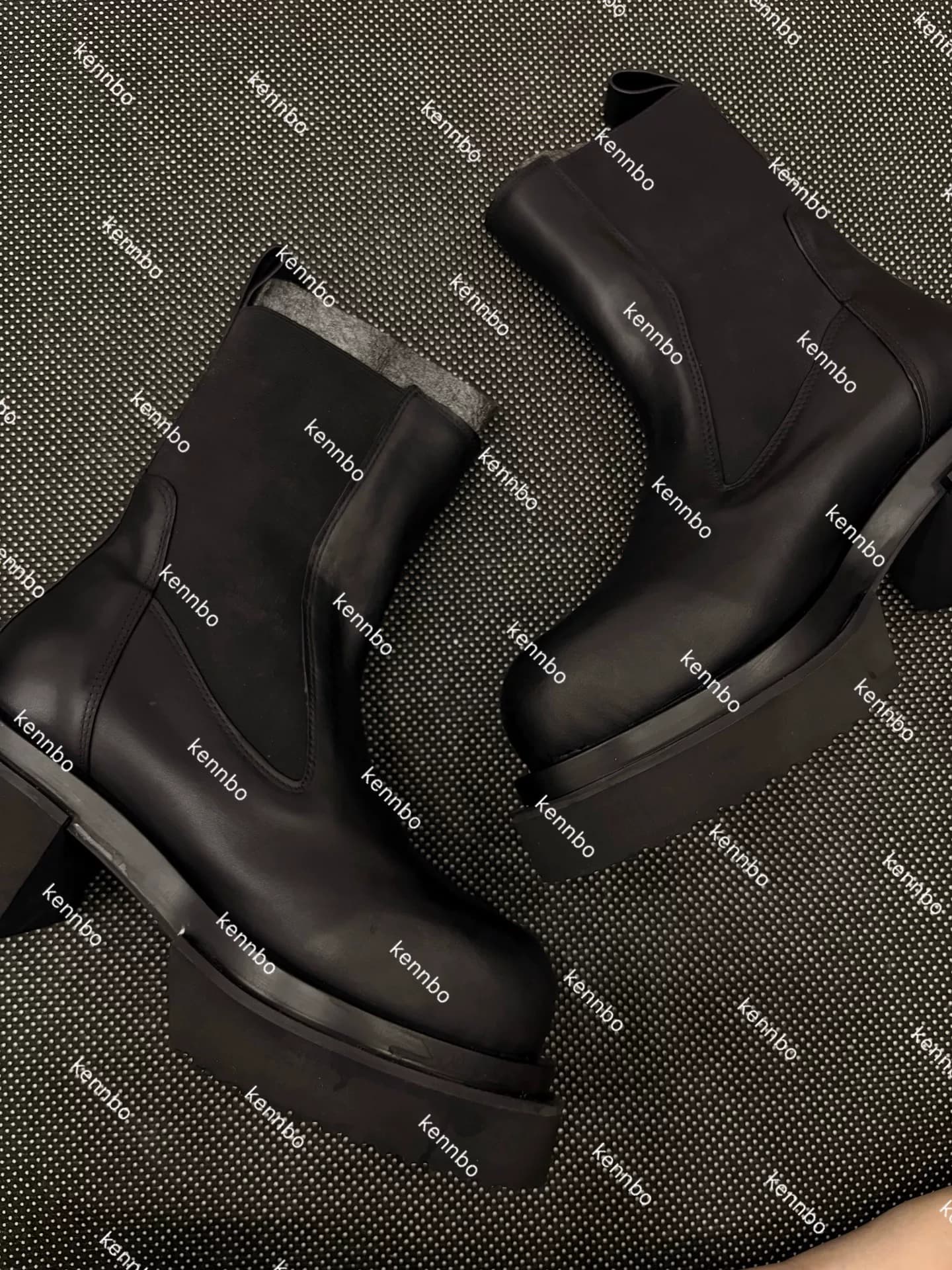Ботинки "Челси" Rick Owens Beatle Bogun на толстой подошве черного цвета