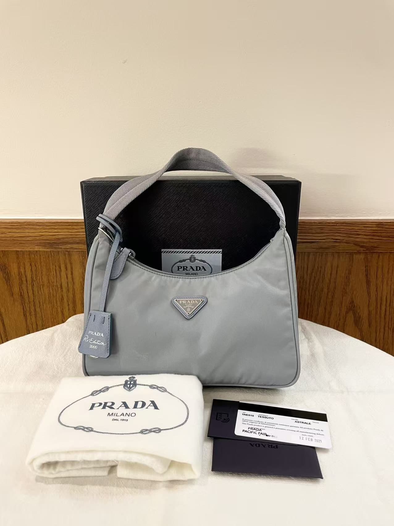 Сумка для подмышек Prada Haze Blue 20000hobo