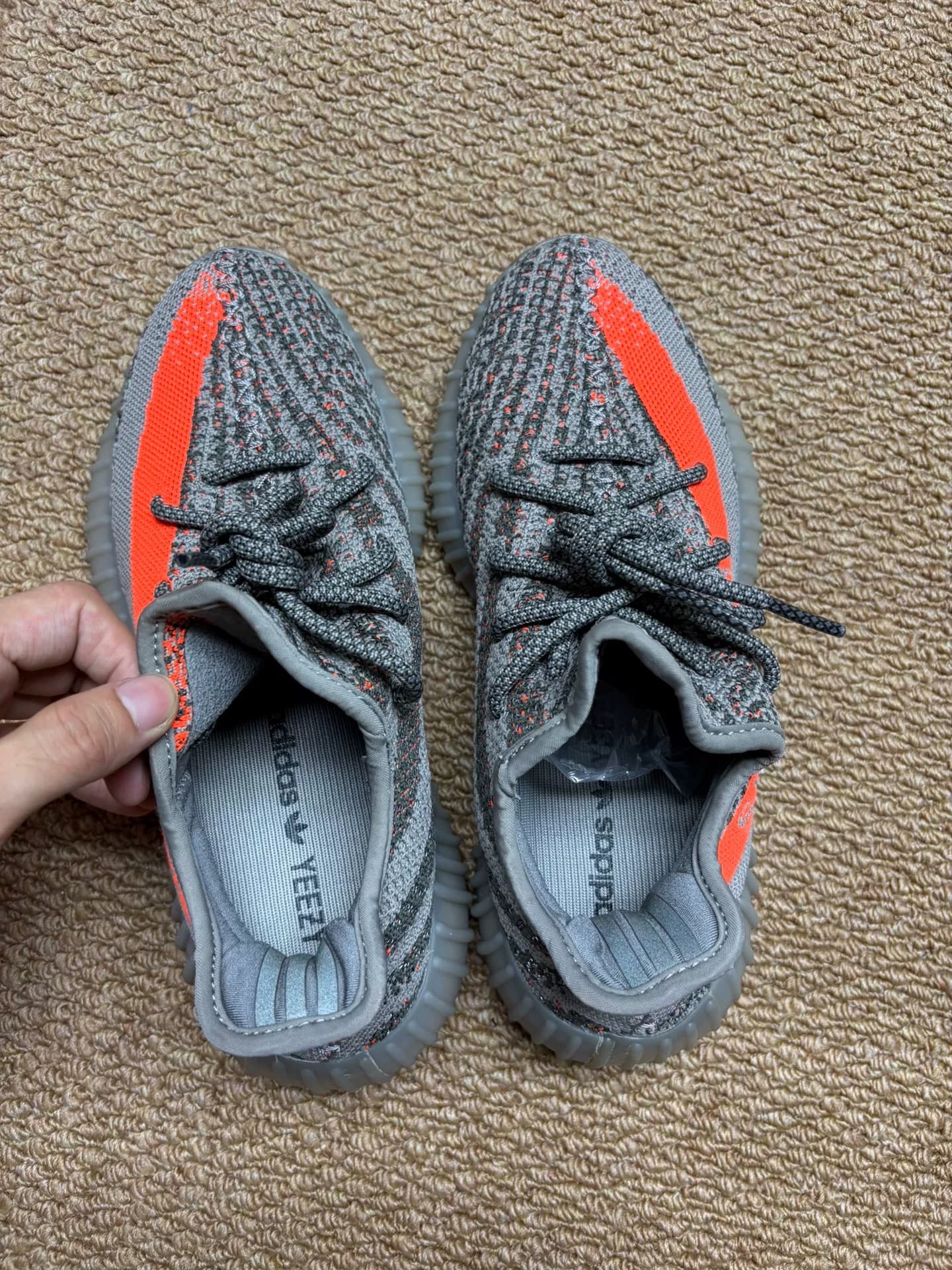 adidas Adidas yeezy350 серо-оранжевый Гипсофила новый серо-оранжевый