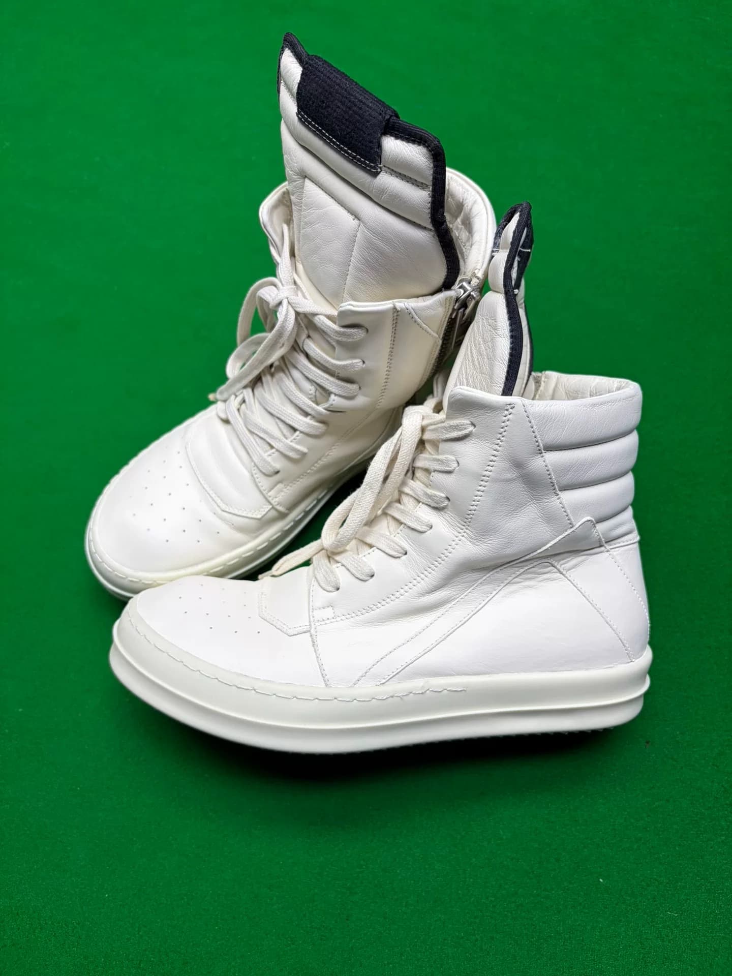 Молочно-белый перевернутый треугольник Rickowens milk ro полностью белый перевернутый треугольник