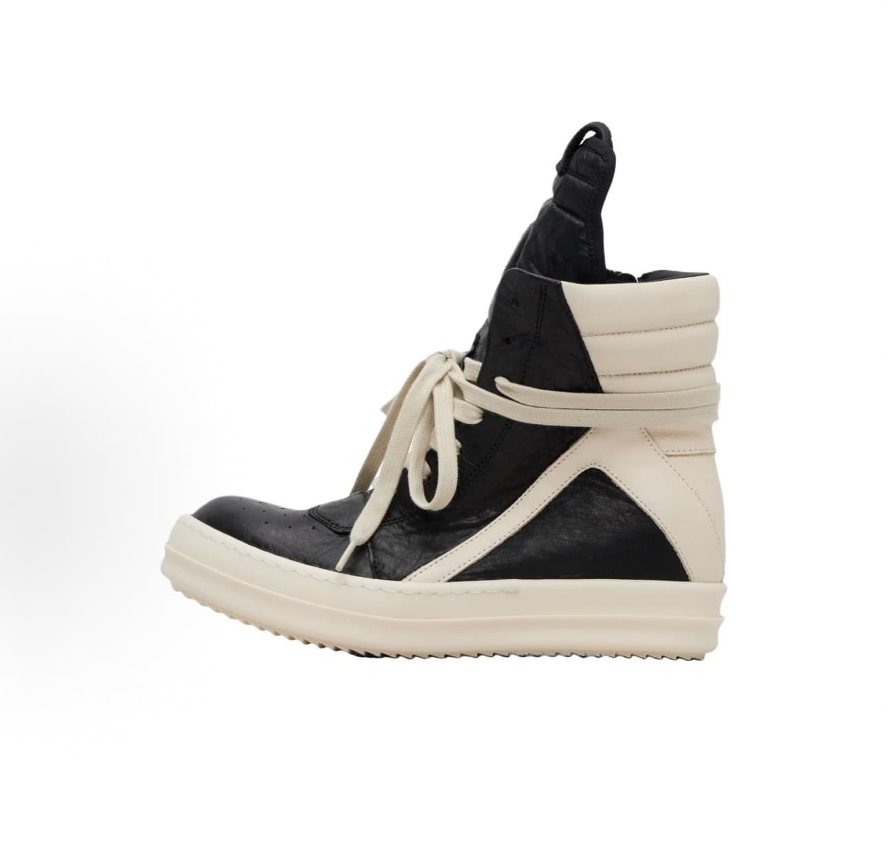 Высокие ботинки на шнуровке с толстой подошвой RICK OWENS/RO Geobasket