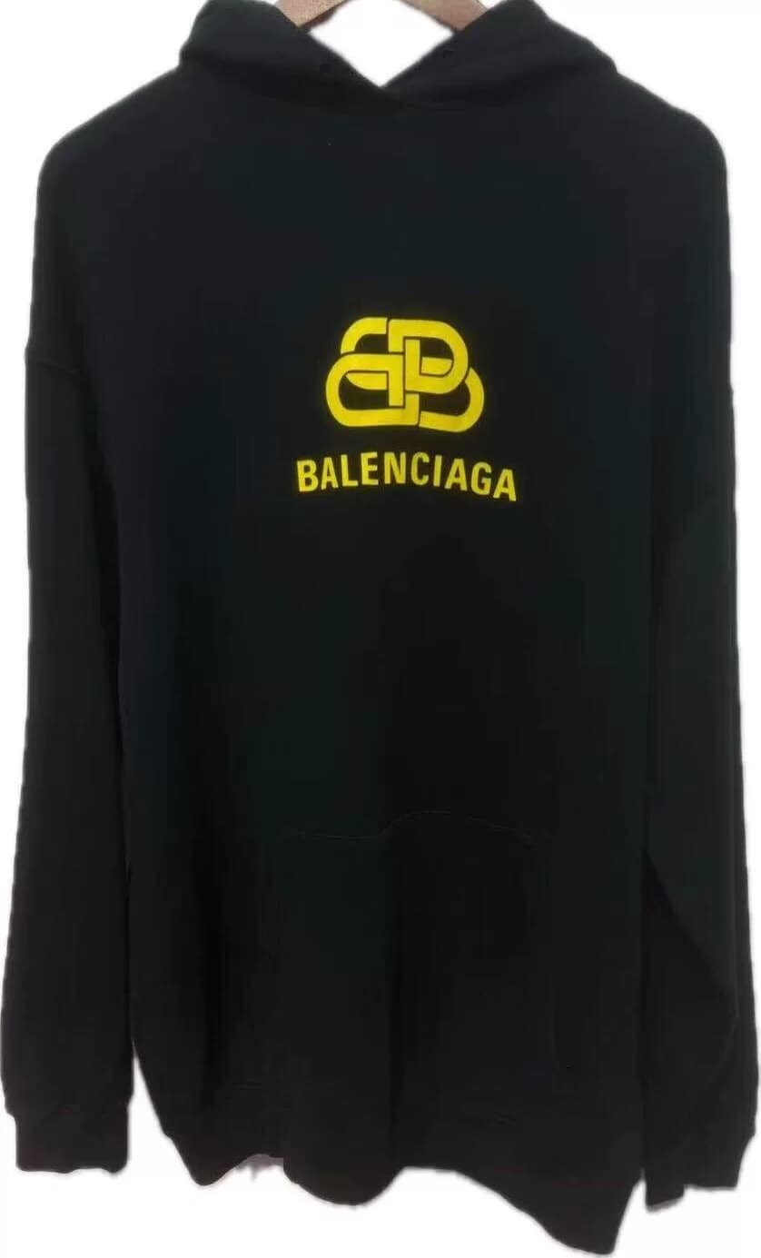 свитер с капюшоном Balenciaga Balenciaga + желтый замок с буквенным логотипом Balenciaga +
