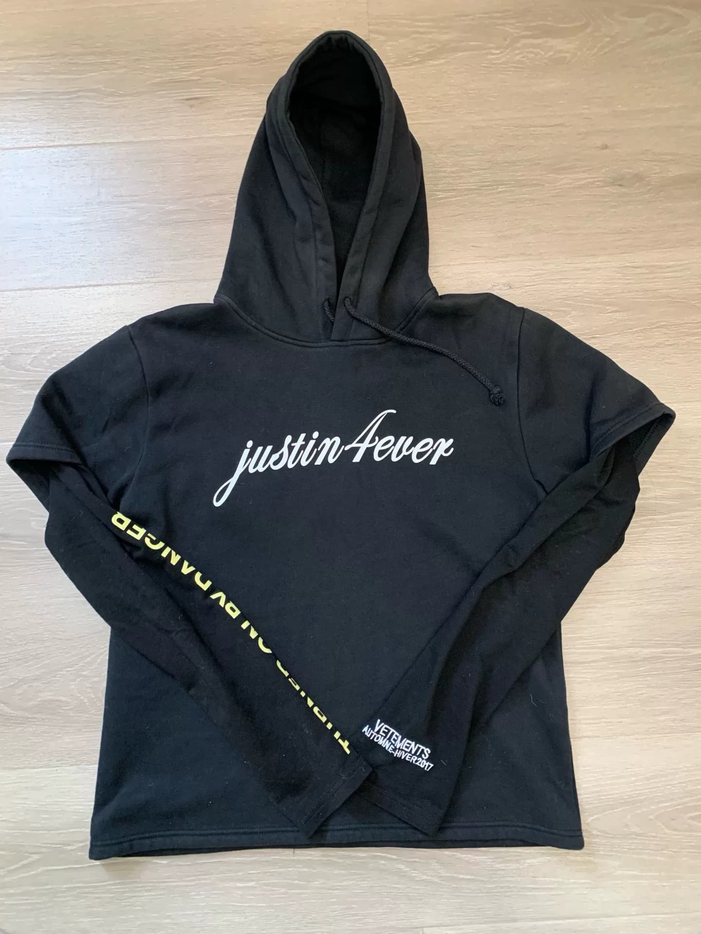 толстовка с капюшоном vetements fake из двух частей, размер s, совершенно новый цвет, подходит для большинства
