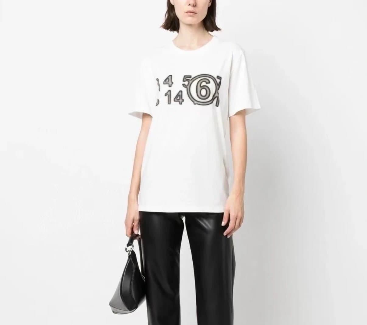 Круглый из чистого хлопка с цифровым логотипом Maison Margiela MM6
