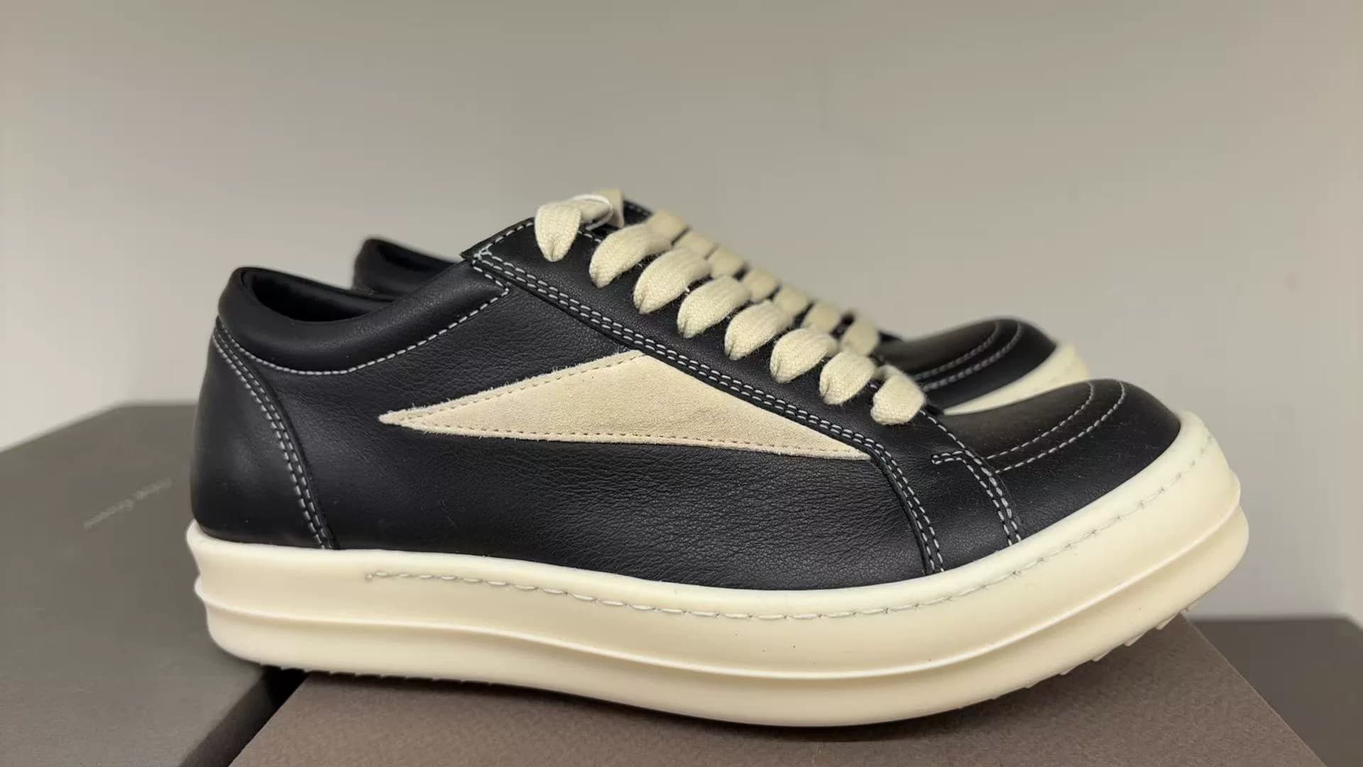 Наличная последняя модель 26FW Rickowens 26 осень-зима Основная линия кожаная инвазия