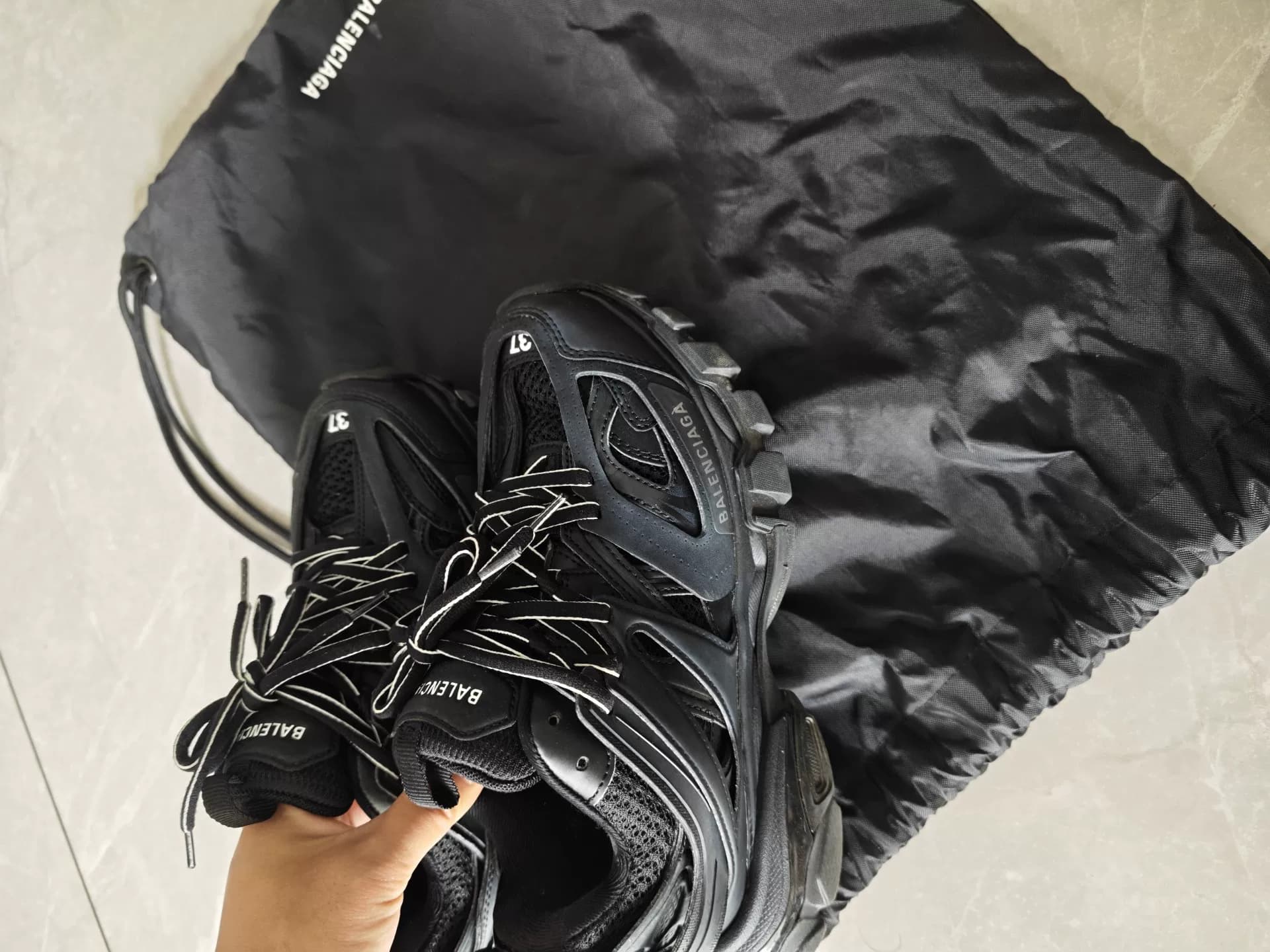 Кроссовки Balenciaga Balenciaga, черные, размер 37, для взрослых