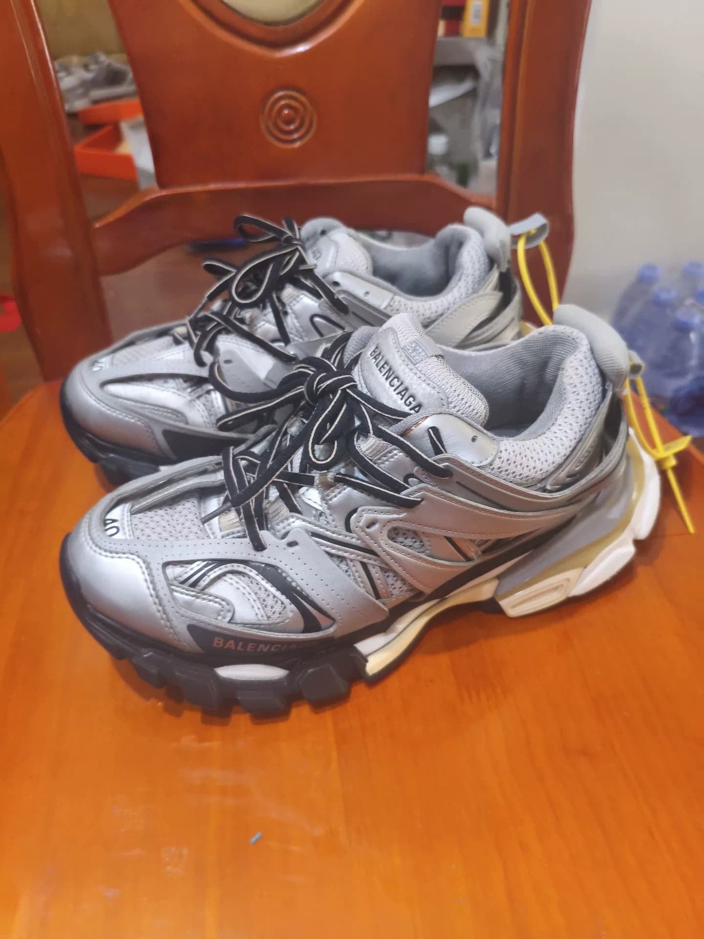 Balenciaga Мужские кроссовки Balenciaga Track Daddy Серебристо-серые