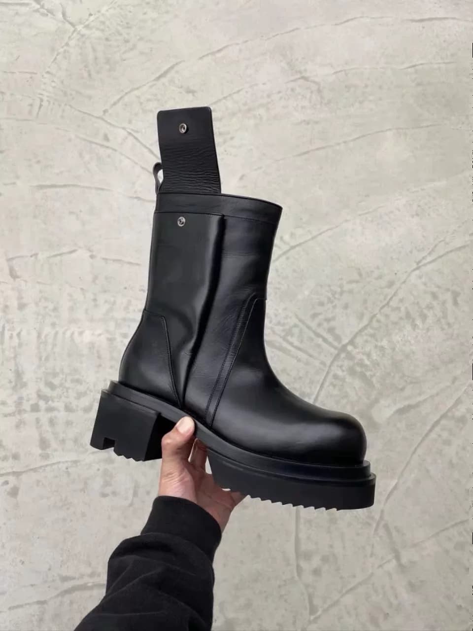 Ботинки Martin Rick Owens Owen на толстом каблуке кожаные мужские и женские рыцарские ботинки "Челси"