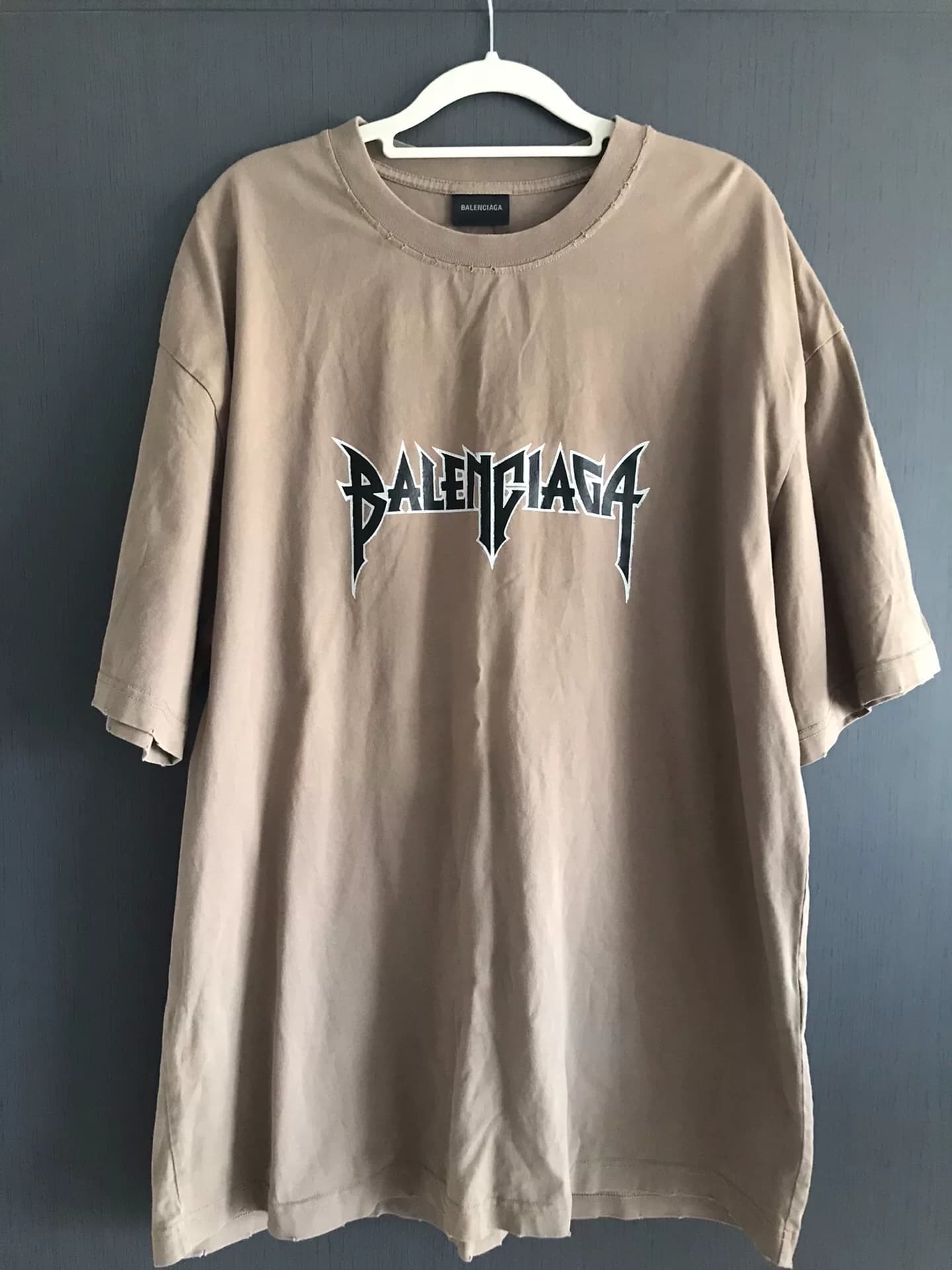 Оригинальная футболка Balenciaga Balenciaga с коротким рукавом, размер L, свободный вариант, 5