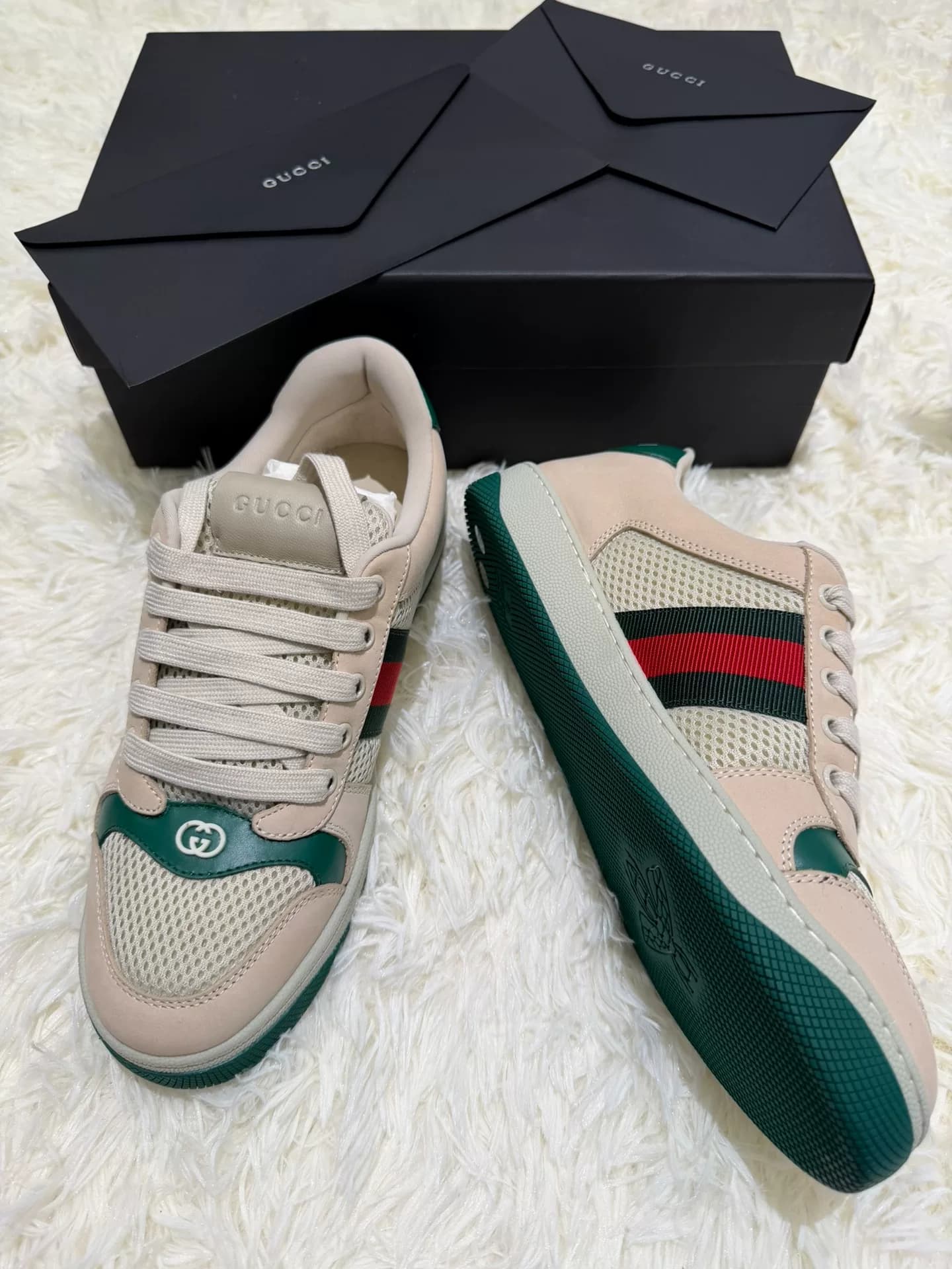 GUCCI Gucci Screener из кожи с круглой головкой на шнуровке высотой 2 см